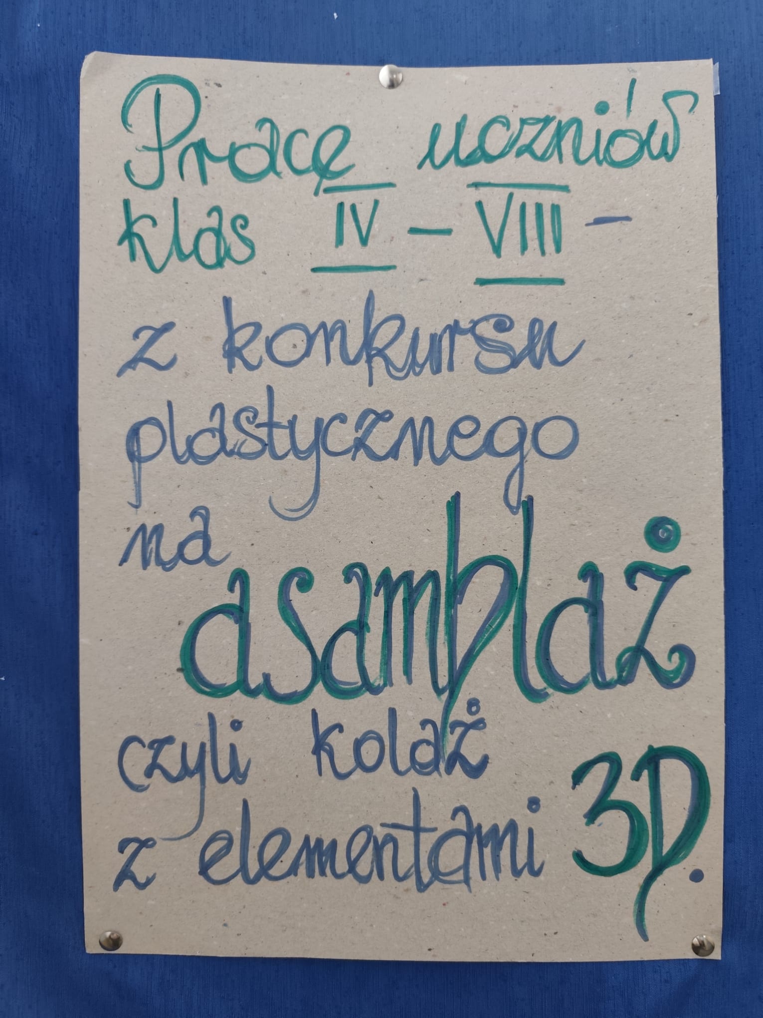 Plakat z konkursu plastycznego Asamblaż