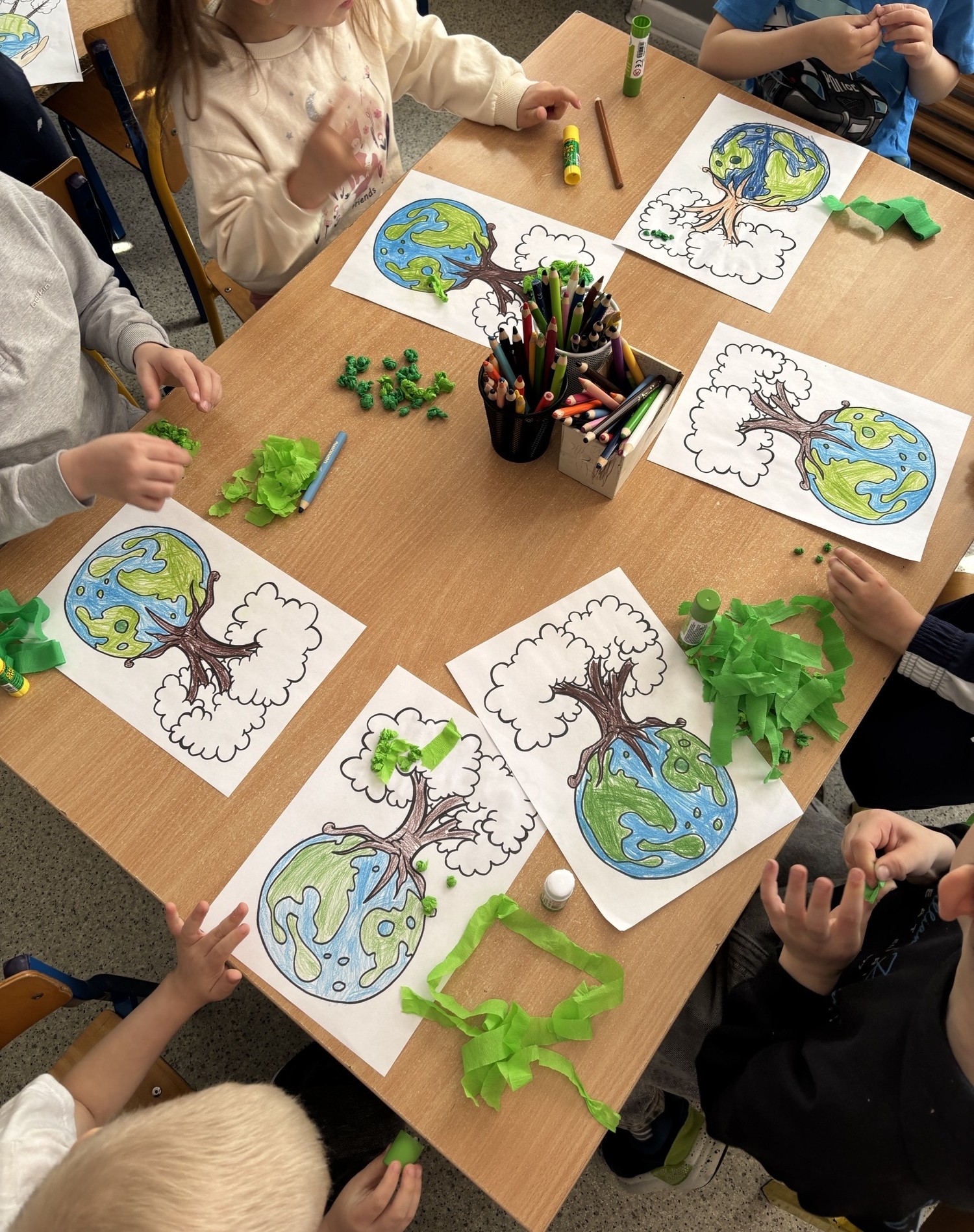 prace dzieci z oddziału przedszkolnego