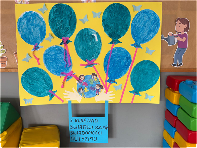 plakat oddzialu przedszkolnego - Światowy Dzień Świadomości Autyzmu