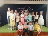 Uczestnicy Szkolnego Konkursu Recytatorskiego 2024 - dzieci z oddziału przedszkolnego i kl.1-3