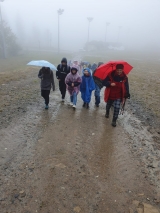 Uczniowie klas 4-8 biorący udział w XXIII Rajdzie Górskim im. Jerzego Kukuczki